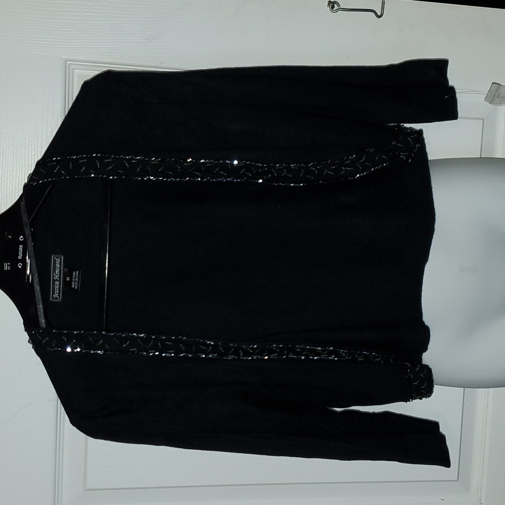 Black beaded cardigan
